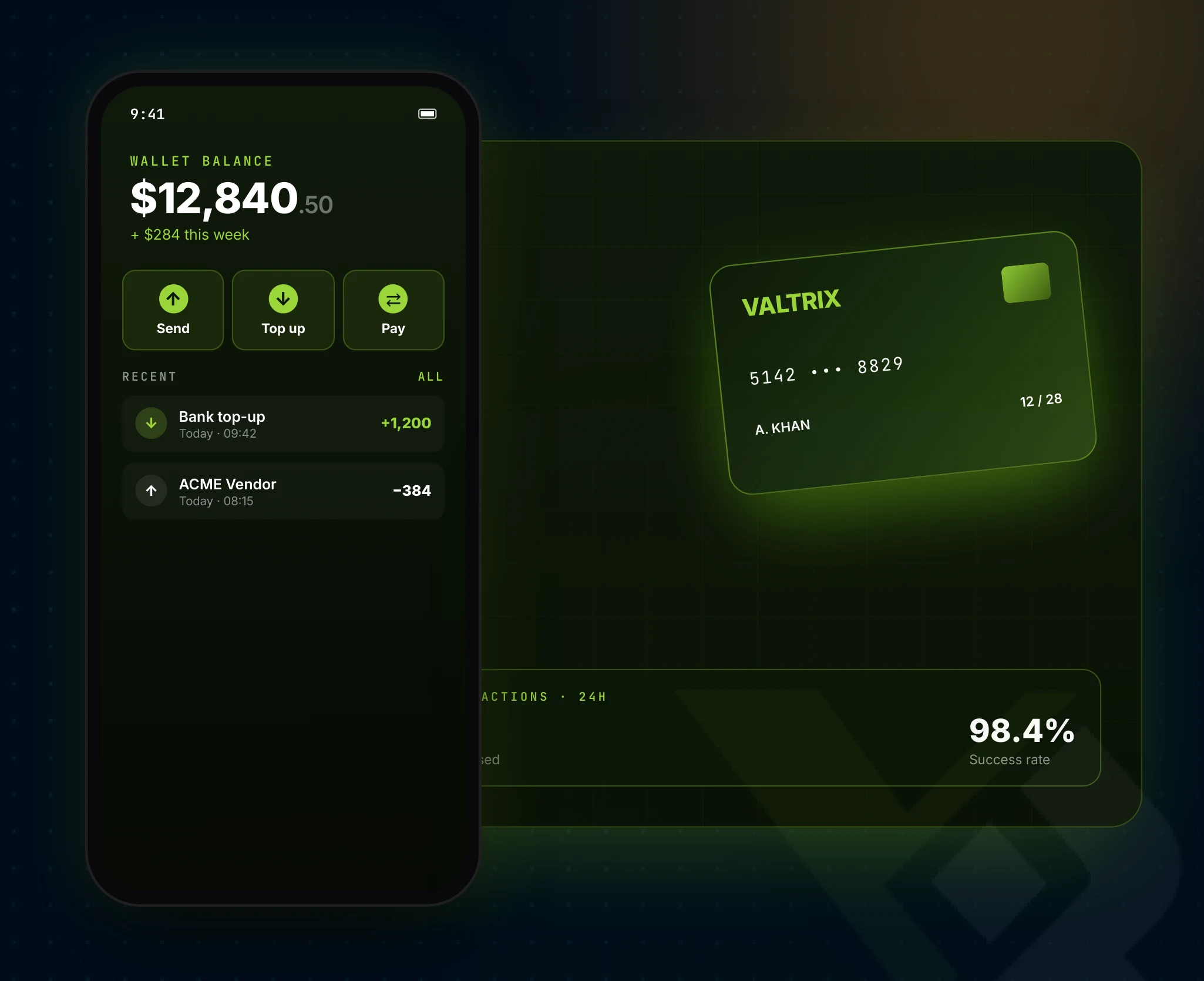 Valtrix banking app
